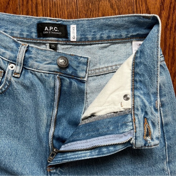 [NWT] APC Jean Standard Blue Clair Slim Straight High Rise Denim Jeans - Sz 25 - Picture 9 of 15